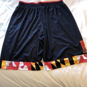 Maryland Underarmour basketball shorts